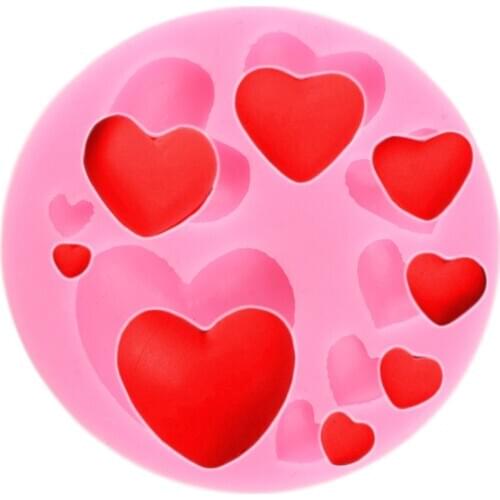 Various Love Heart Shape Silicone Cake Mold Baking Silicone Mould For Soap Cookies Fondant Cake Tools Cake Decorating