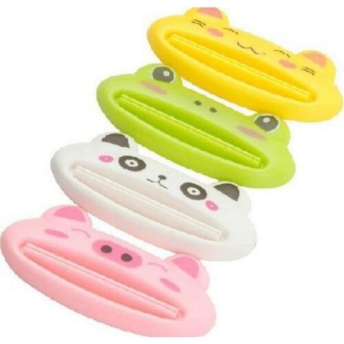 Cute Cartoon Toothpaste Squeezers Bathroom Easy Plastic Tube Toothpaste Dispenser Rolling Squeezer Holder Bathroom Home Products