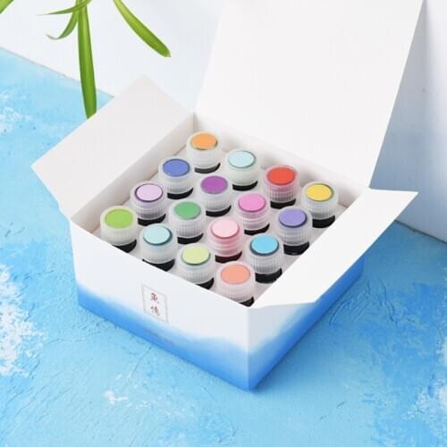 16colors/lot Antique Gold Powder Color Ink Gift Box , Fountain Pen Ink, Dip Pen Ink