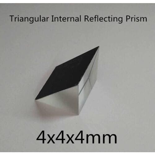 2pcs 4x4x4mm 4*4*4mm Right Angle K9 Triangular Internal Reflecting Prism Lens