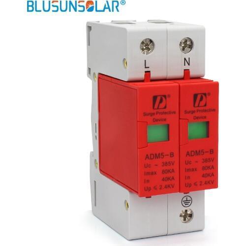 20 pieces/lot) 2P 80KA 380V AC Household Low-voltage anti-lightning Surge Protective Device