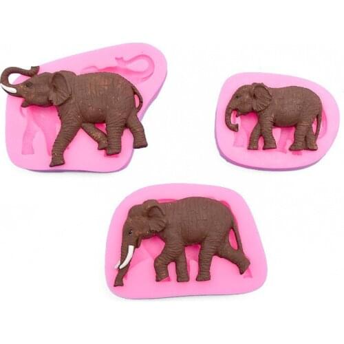 3D Walking Elephant Silicone Fondant Cake Mold Chocolate Candy Baking Mould DIY Plaster Crafts Handmade Soap Decoration