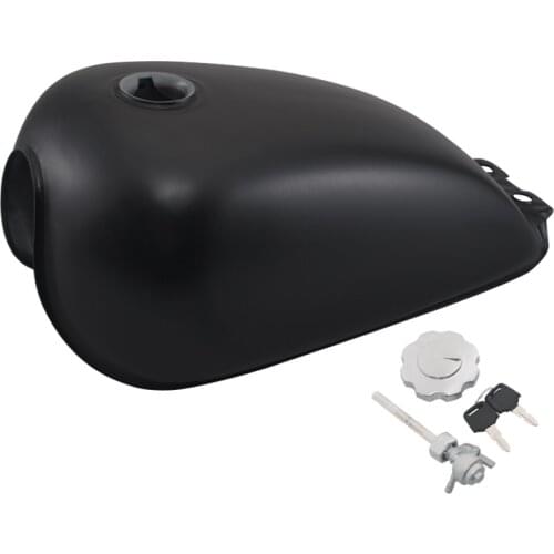 9L / 2.4Gal Universal Custom Retro Cafe Racer Motorcycle Matte Black Fuel Gas Tank For Suzuki GN 125 Vintage Oil Tank Cover Kit