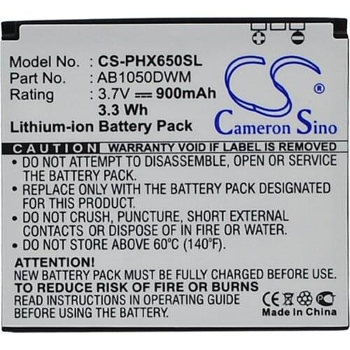 CS 900mAh battery for Philips Xenium X510, Xenium X605, Xenium X650, Xenium X712, Xenium X810 AB1050DWM