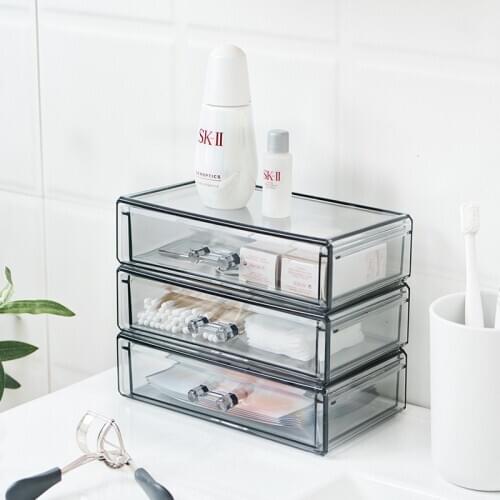 Acrylic Organizer Cosmetic Storage Box Drawer Make Up Organizer For Small Things Jewelry Containers For Desktop Dresser Bathroom