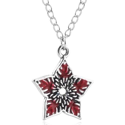 TV Series Stranger Things Demogorgon Cannibal Flower Alloy Pendant Necklace Chain Jewelry Accessories