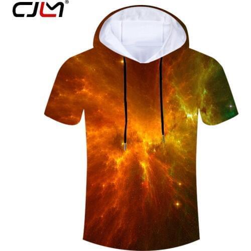 CJLM Mens Hot Sale Winter Hoodies Tee Shirt 3D Printed Hooded Tshirt Colorful Starry Sky Creative Design Man Oversized T-shirt