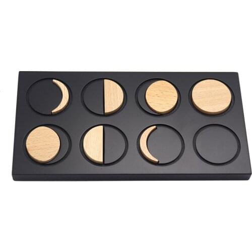 Moon Phases Changes Baby Montessori Wooden Toys Science Teaching Aids Moon Figures Puzzle Educational Learning Gift for Children
