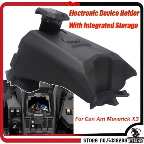 For Can Am Maverick X3 2017 2018 Electronic Device Holder Storage Fit Black CAN-AM X3 All models