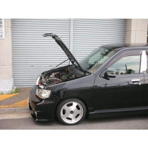 For 1998-2002 Nissan cube Z10 Front Hood Bonnet Gas Struts Lift Support Shock Damper Carbon Fiber