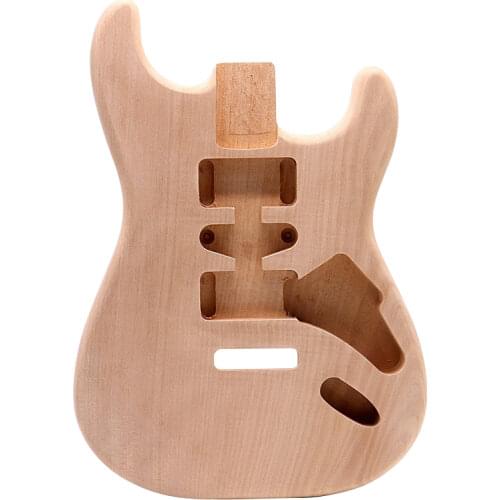 One piece mahogany ST electric guitar body unfinished handicrafted 5.5cm width guitar barrel electric guitar body parts