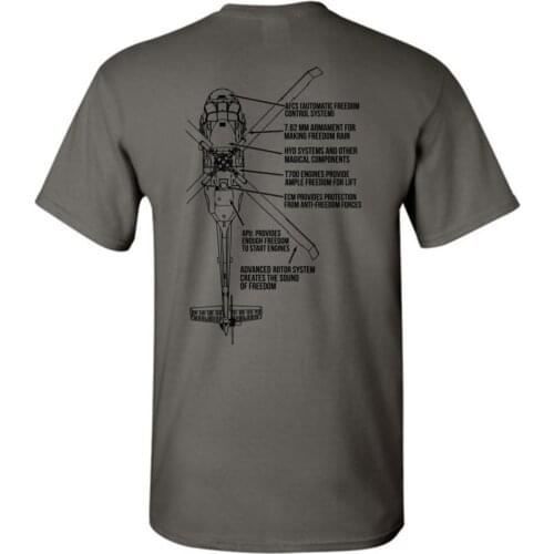 Creative Design UH-60 Black Hawk Transport Helicopter T-Shirt. Summer Cotton Short Sleeve O-Neck Mens T Shirt New S-3XL