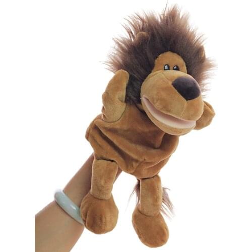 Kawaii Peluche Forest Animal Hand Puppet Plush Toys Baby Pretend Storytelling For Children Lion Turtle Elephant Dog Panda Gifts