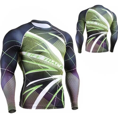 Men`s Long Sleeve Second Skin Rash Guards Compression Tights Multi-use Quick Dry Fitness Bodybuilding Running Yoga Shirt S-4XL