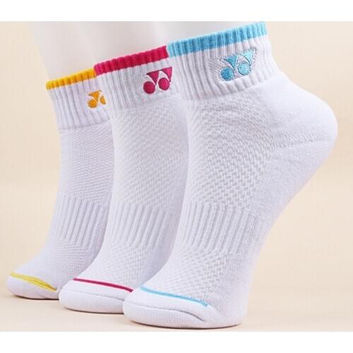 Badminton socks 3 pairs Womens sweat-absorbent short socks man outdoor socks for sports Thicken towel bottom male sock freeship