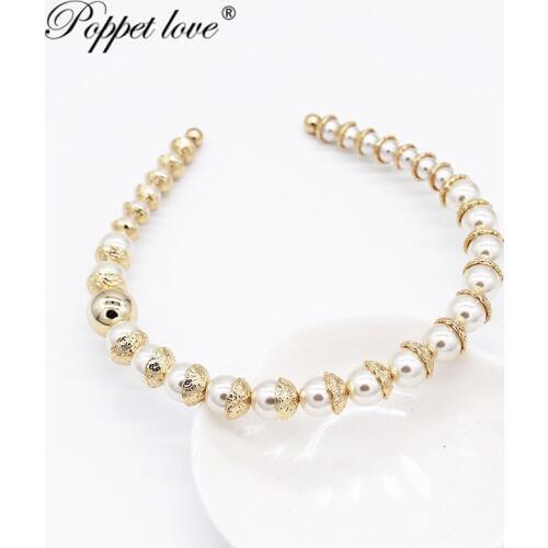 2018 New Handmade Luxury Wedding Hair Accessories Hair Jewelry Bridal Flower Headdress Pearl Beads Headpieces For Brides