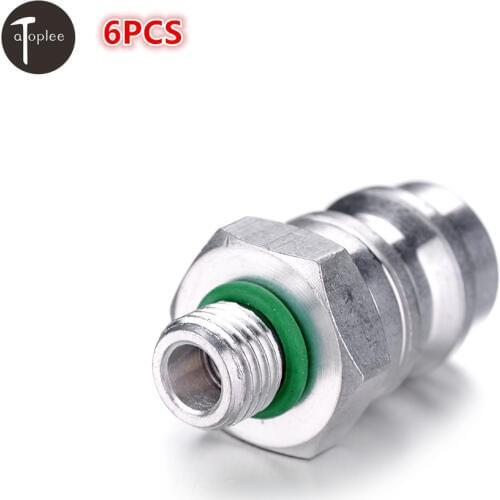 NEW 6PCS R134a Car High Pressure General Charging Valve Soldering Onto Pipeline Of Vehicles Air Conditoner
