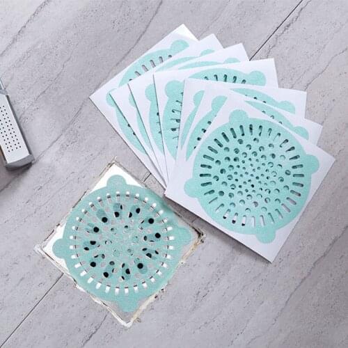 10pcs Disposable Bathroom Sewer Outfall Sink Drain Hair Strainer Stopper Filter Sticker Kitchen Supplies Anti-Blocking Strainer