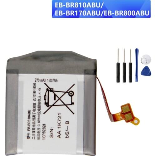 SAMSUNG Original Replacement Battery EB-BR800ABU EB-BR810ABU EB-BR170ABU For Samsung Gear S4 SM-R810 SM-R800 SM-R805 42mm 46mm