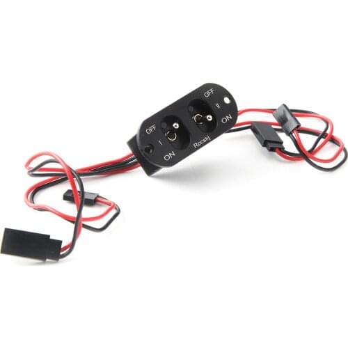 Rccskj Heavy Current Dual Charging Switch For RC Car Airplane Model accessories Fit FUTABA/ JR connector