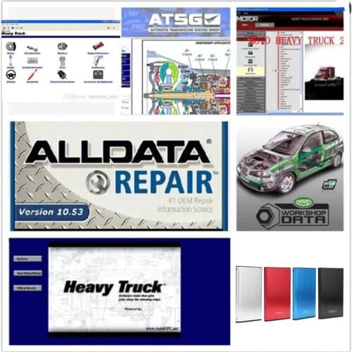 Alldata 2020 auto Repair Software all data v10.53+M..ll 2015 +moto heavy truck+atsg + vivid 46 in1 1TB HDD for cars & trucks