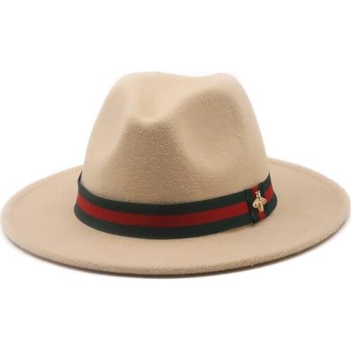 Autumn winter Womens hat fedoras Mens hat felt warm panama hat black chapel Wedding picture Jazz Hat European American fashion