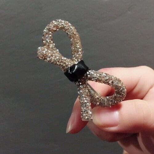 2019 Bow wild Shining Hair Barrettes Womens Fashion Full Diamond Crystal Hairpin Hair Clips Female Alloy Hairpins Headdress
