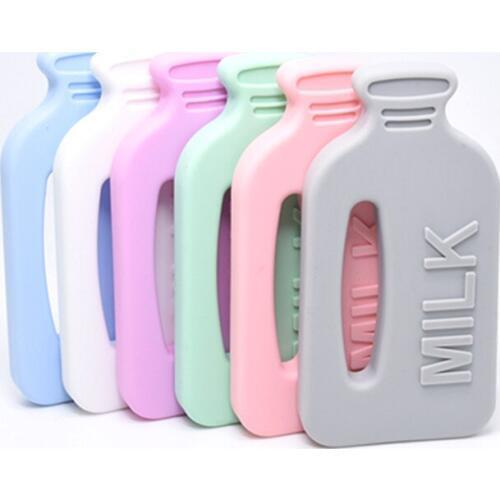 1 PC Silicone Teether Milk Bottle Shape BPA FREE Baby Teething Care Training Toys DIY Jewelry Chewing Nursing Bottle Teether