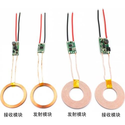 5v 1A/5V 2A Wireless Charger Module Large Current Wireless Power Supply Module Transmitter Receiver Charging Coil Module DIY