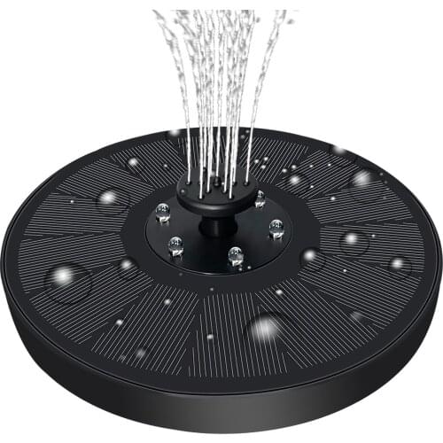 7V/3W Solar Floating Fountain Solar Water Fountain Pump Colorful LED Lights 7 Spray Patterns for Garden Pond Pool Fish Tank