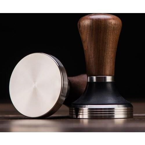 58mm Coffee Accessories Stainless Steel Coffee Tamper Kitchen Press Tool Cloth Powder Leveler Tool Powder Hammer