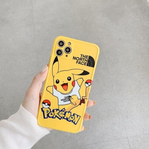 Anti-fall Pokemon Pikachu Phone Case for IPhone11 11pro Iphone7 8P X XS XR XSMAX SE2 Cute Cartoon Silicone Case Couples 2021 New