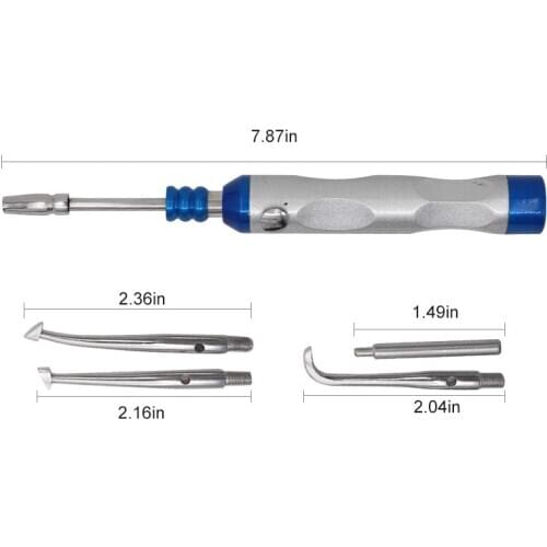 1Set Stainless Steel Dental Adjustable Automatic Crown Remover Gun with 4 Level for Dentist Lab Teeth Restoration Tool