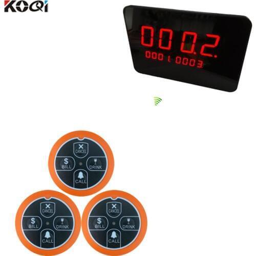 Wireless Call System Restaurant With Receiver Electronic Number Display Transmitter Table Call buzzer (1 screen + 30 button)