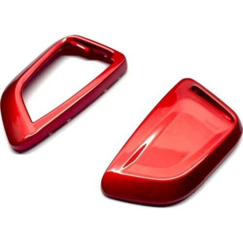 Remote Flip Key Fob Shell Protection Key Case Cover Metallic Red For BMW Keyless Remote Key