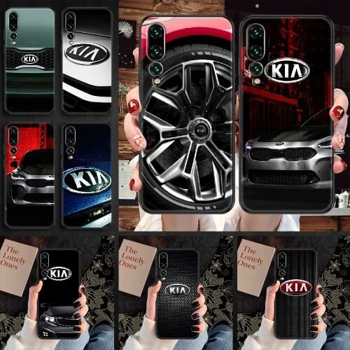 KIA Car logo Phone case For Huawei P Mate P10 P20 P30 P40 10 20 Smart Z Pro Lite 2019 black silicone hoesjes pretty cell cover