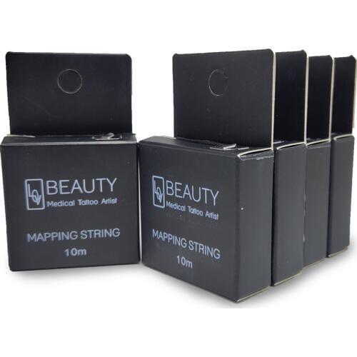 10pcs eyebrow pre-ink line for Microblading eyebow Make Up Dyeing Liner Thread Semi Permanent Positioning Eyebrow Measuring Tool