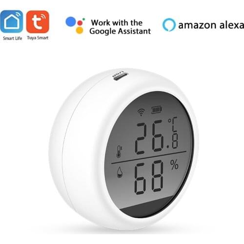 WiFi Temperature and Humidity Sensor Ultra-low power consumption Battery Power With Alarm Push working with Alexa Google Home