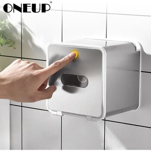 ONEUP Tissue Box Storage In The Bathroom Multifunction Organizer For Toilet Portable Toilet Paper Holder Bathroom Accessories