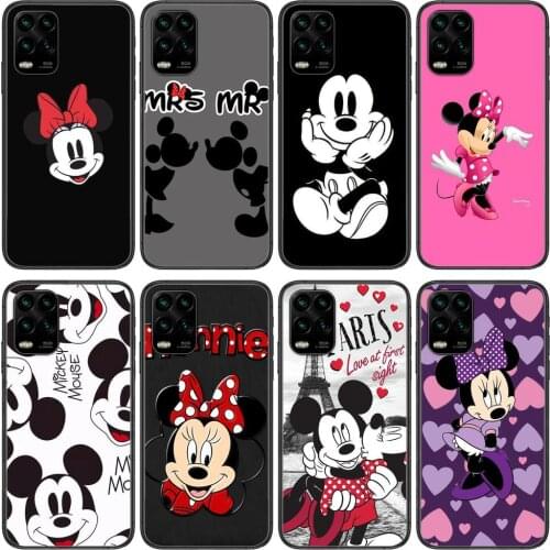 Disney mickey cartoon Phone Case For XiaoMi Redmi Note 10 9S 8 7 6 5 A Pro T Y1 Anime Black Cover Silicone Back Pre
