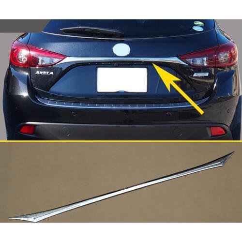 High-glossy Chrome Rear Trunk Protector For Mazda3 Hatchback BM/BN 2014-2018 Molding Cover Exterior Accessories Express Shipping