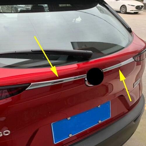 Chrome for Mazda CX30 CX-30 2019 2020 2021 Rear Trunk Lid Tailgate Trim Strip Cover Stainless Steel Car Accessori