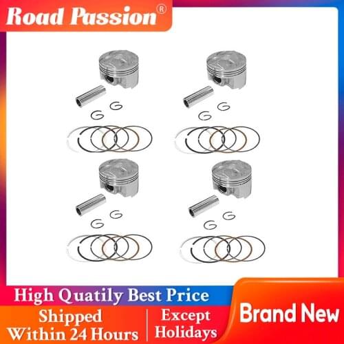 Road Passion 4 Sets Motorcycle Parts Piston Rings Kit 56~57mm Pin 16mm for YAMAHA FZR400RR 3TJ FZ400 4YR 1997 3TJ-11631-00-00