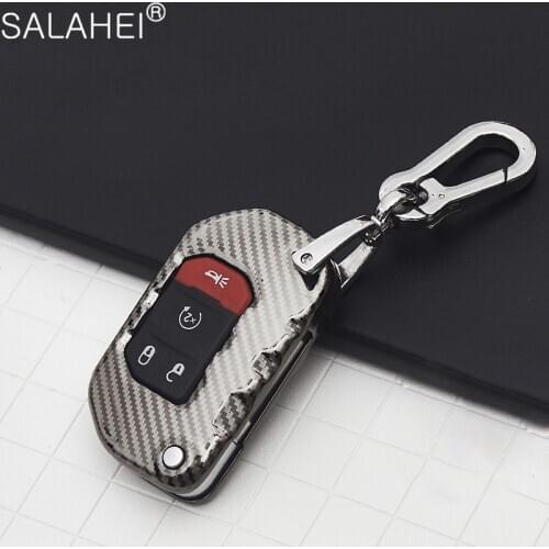 Beautiful Zinc Alloy + TPU Car Key Case Full Cover For Jeep Wrangler JL 2018 2019 Keychain Auto Styling Accessories Interior