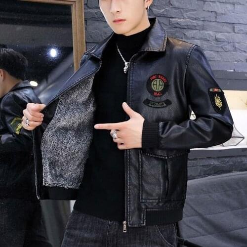 Male New 2021 Spring Casual Motor PU Leather Jackets Coat Men Autumn Outwear Fashion Punk Style Faux Leather Jacket Coats Q107