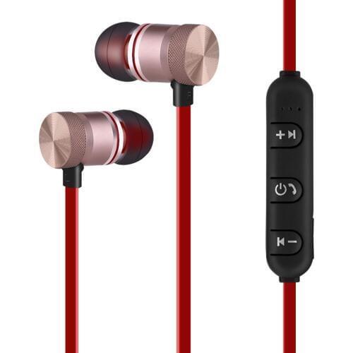 M9 Bluetooth 4.1 Stereo Sounds Metal Magnetic In-ear Headset Hands-free Sports Running Wired Earphone Headphone