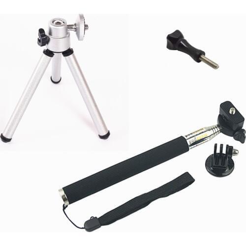 Mini Tripod+Selfie Stick Monopod+adapter+Screw for GoPro 7 6 5 4 3/5 4 session