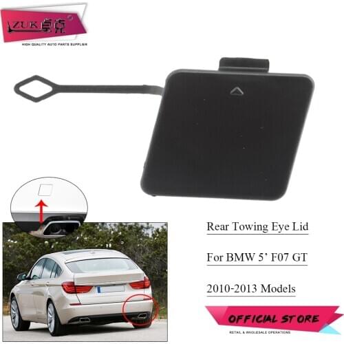 ZUK Rear Bumper Towing Hook Cover Trim Panel Cap For BMW 530 535 550 Gran Turismo F07 2010 2011 2012 2013 Tow Hauling Eye Cover