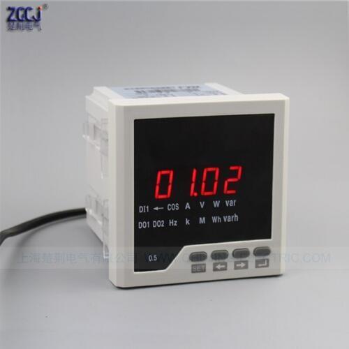 New thing !!! panel meter DC0-5A,DC 0-600V DC ampere ,Voltage, Watt DC power meter with RS485 communication function