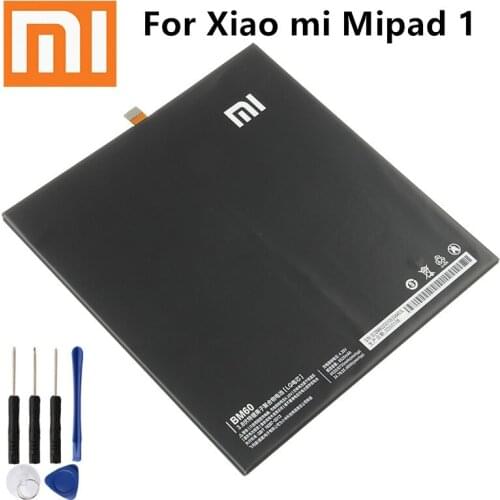 Original Xiaomi Tablet Battery BM60 Battery for Xiaomi Pad 1 Mipad 1 A0101 Replacement Batteries bateria 6520mah